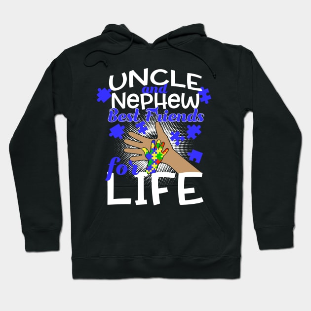 Autism Awareness Puzzle Piece Shirt Uncle And Nephew Besties Hoodie by Danielsmfbb